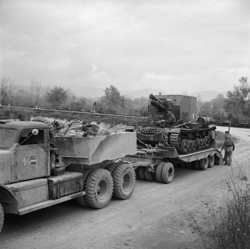 A Bishop on a Diamond T Tank Transporter