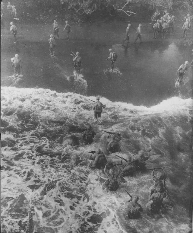 Marines Wading Ashore