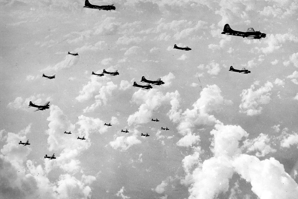 401st Bomb Group over Germany