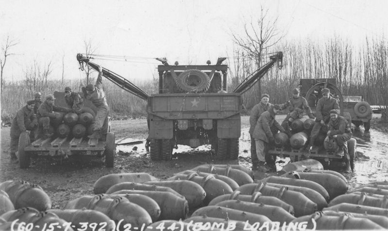 Loading bombs, 2 January 1944