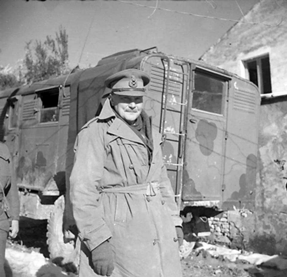 Freyberg at Cassino, Italy, 3 January 1944