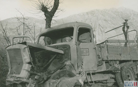 Damaged German Truck