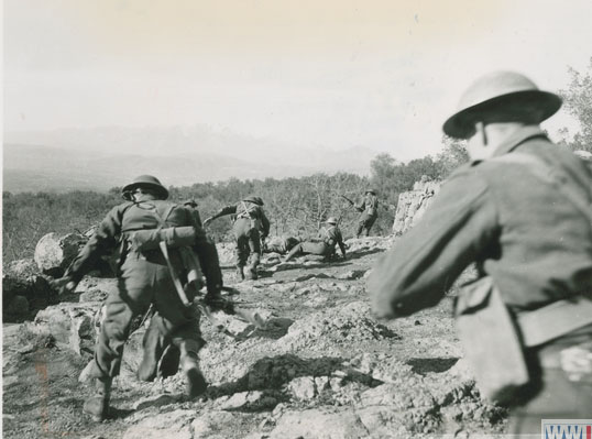 British Soldiers under Enemy Fire