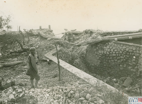 Destroyed bridge near Cevaro