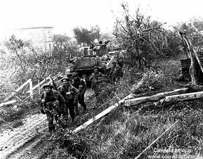 Perth Regiment Moving into the Line