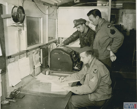 US Soldiers Working on Weather Reports