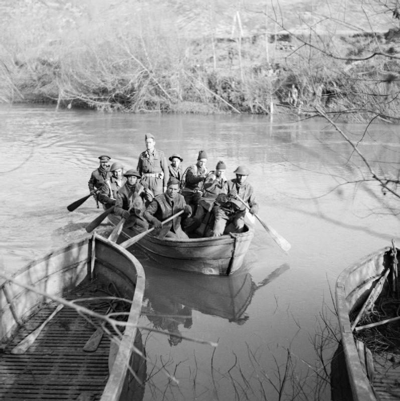 British Infantry Crossing the River Garigliano