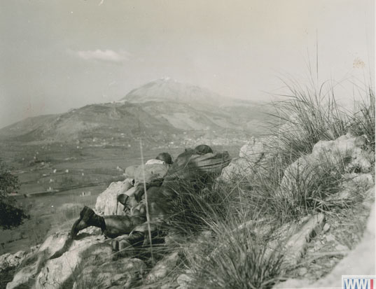 Scouts look at Cassino, Italy