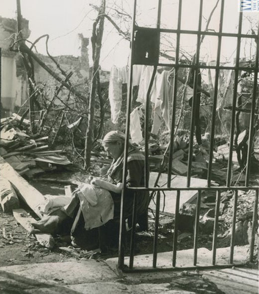 Italian Woman in Rubble