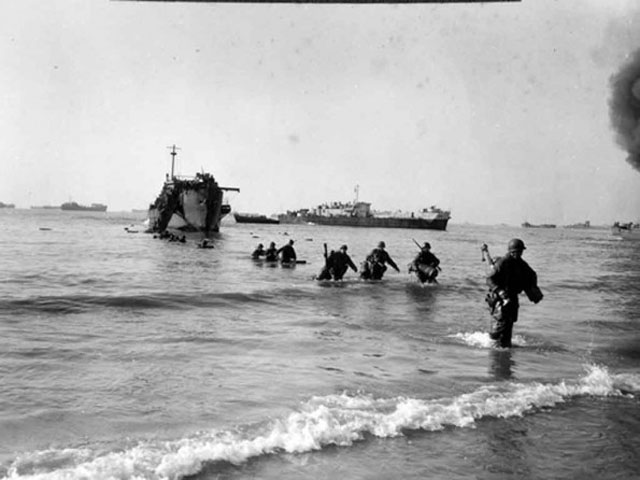 Wading Ashore near Anzio