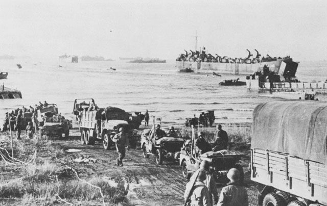 US Troops Landing at Anzio