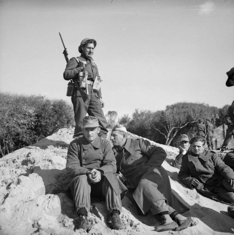 British Soldier Guarding Prisoners