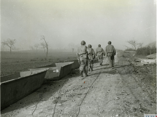 US infantry moving toward the front