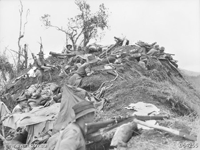 British soldiers take cover