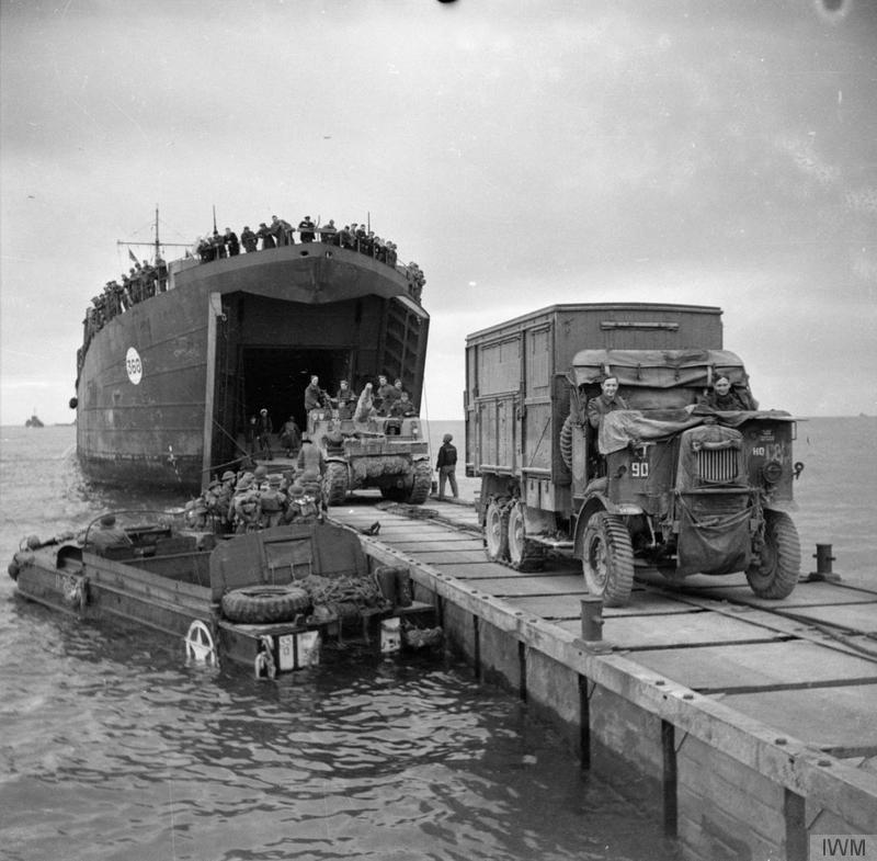 Unloading at Anzio