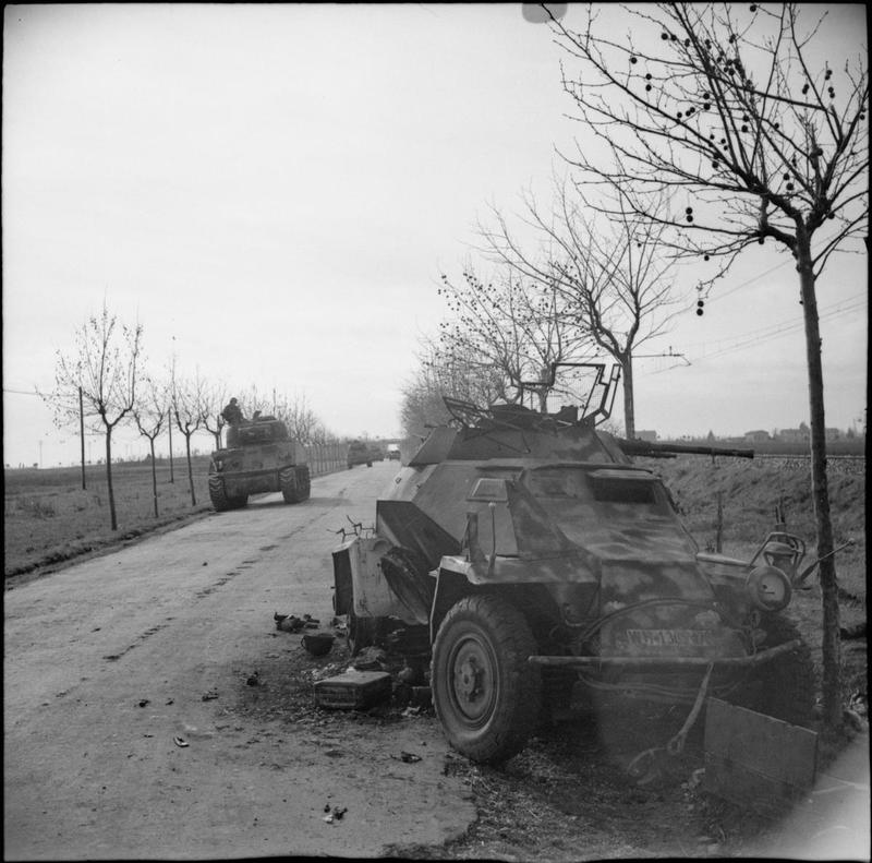 A Knocked-out German Armored Car