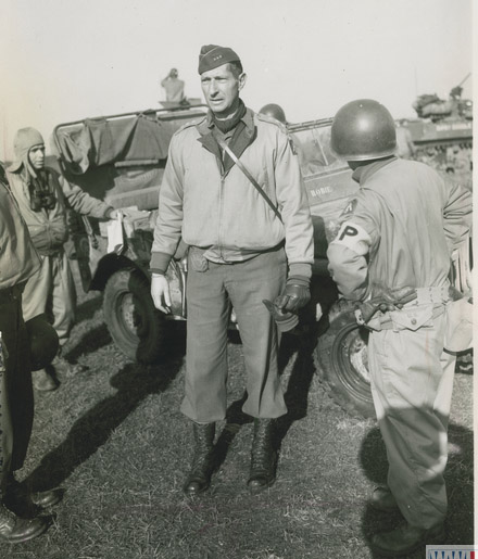 Lt-Gen Mark Clark Talks to Allied Troops