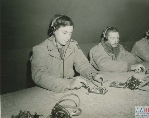 US Soldiers Practicing Morse Code