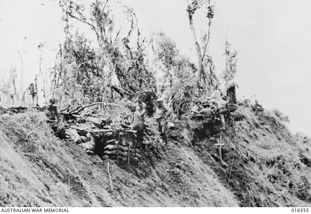 An Australian machine gun emplacement