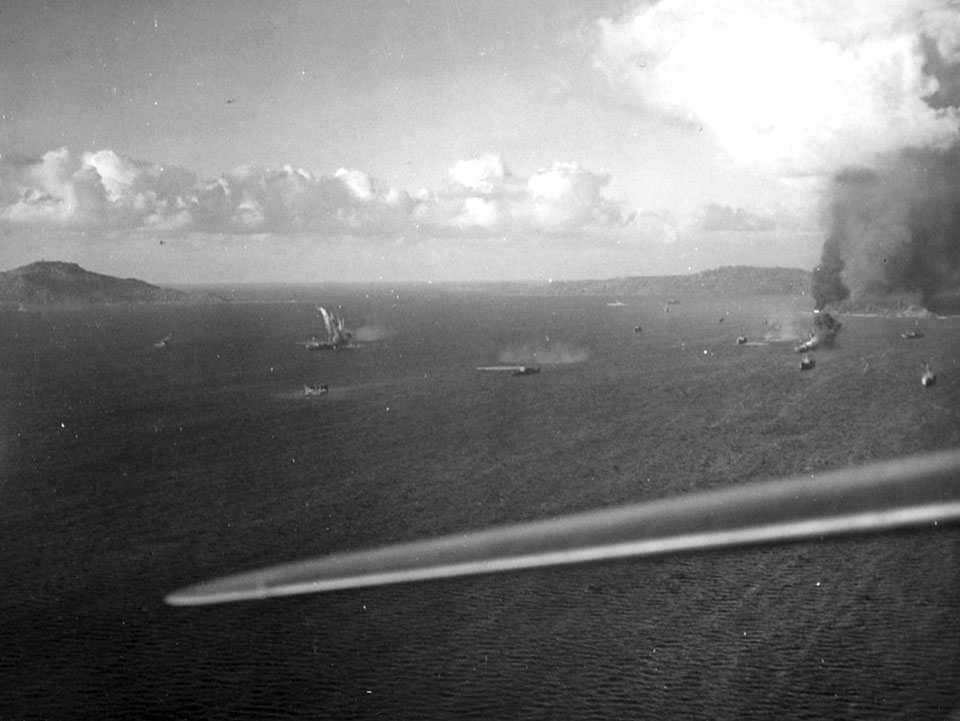 Japanese ships under attack