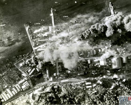 bombardiers attack Japan's naval bastion