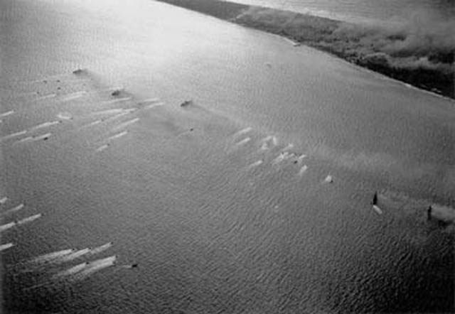 Landing Craft Heading for Eniwetok