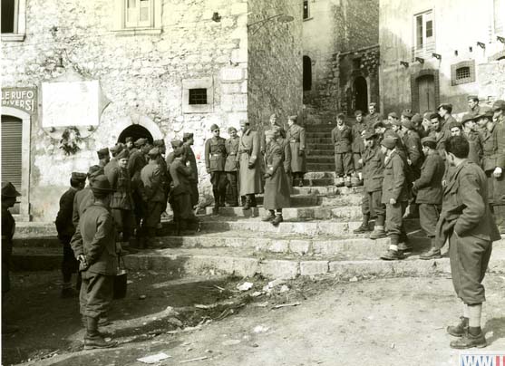 Italian Prince Umberto Speaks with Italian Soldiers