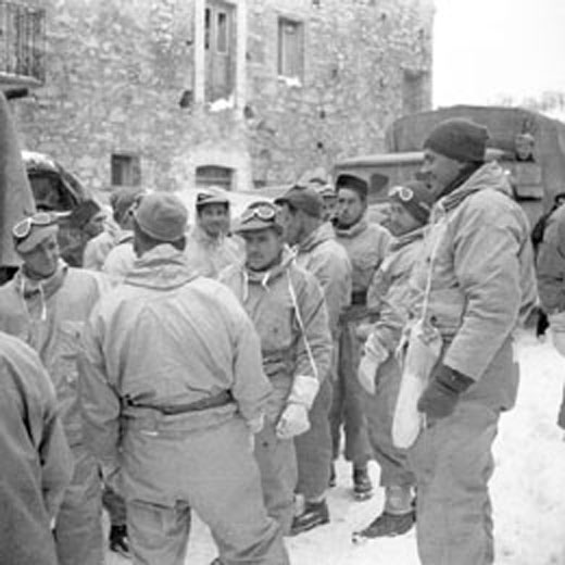 Italian Prince Umberto Speaks with Italian Soldiers