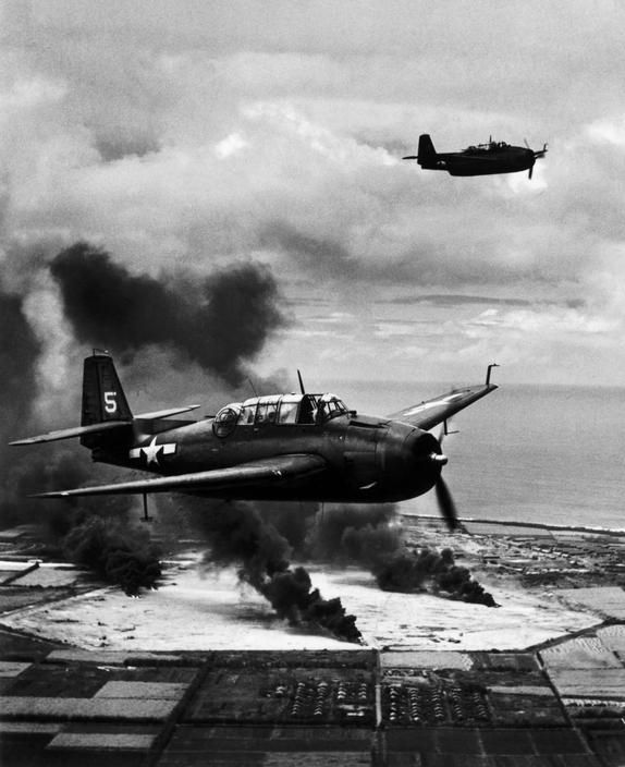 US Navy Avenger fighter bombers.