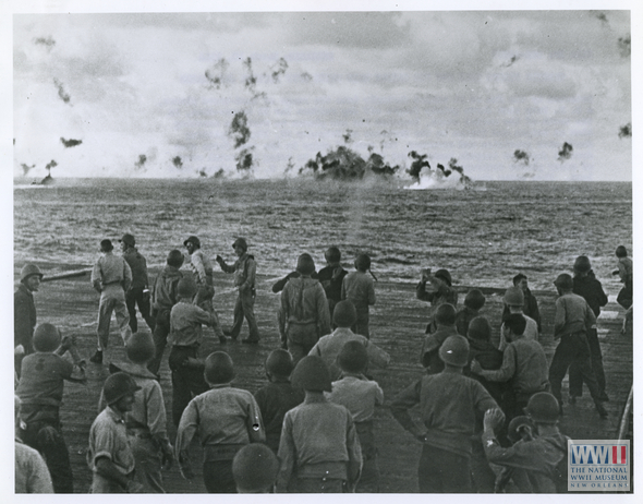 Pilots and Crewman Aboard a US Navy Carrier