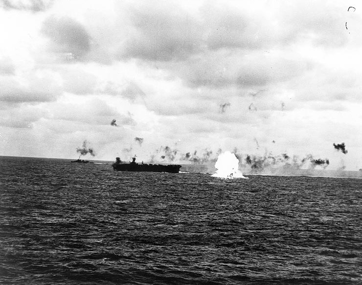 Japanese Bomber Crashes into the Sea