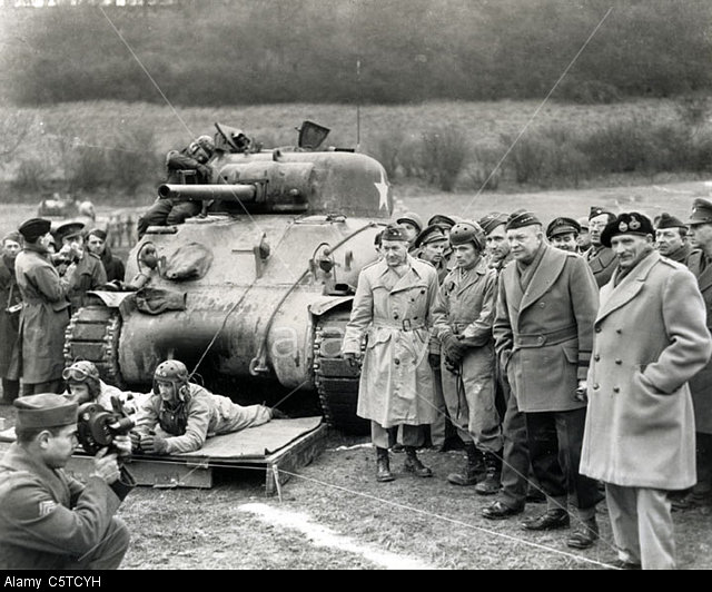 Allied Leaders Watching a Live Firing Demonstration