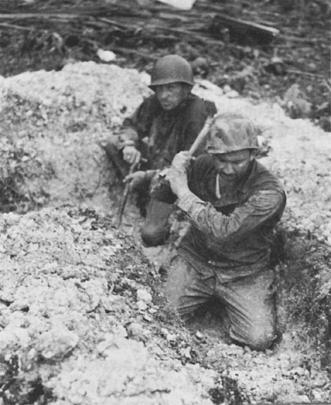 Digging a Foxhole through Coral Rock