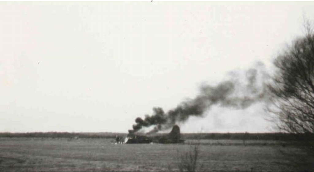 B-17 'Liberty Lady' Burning