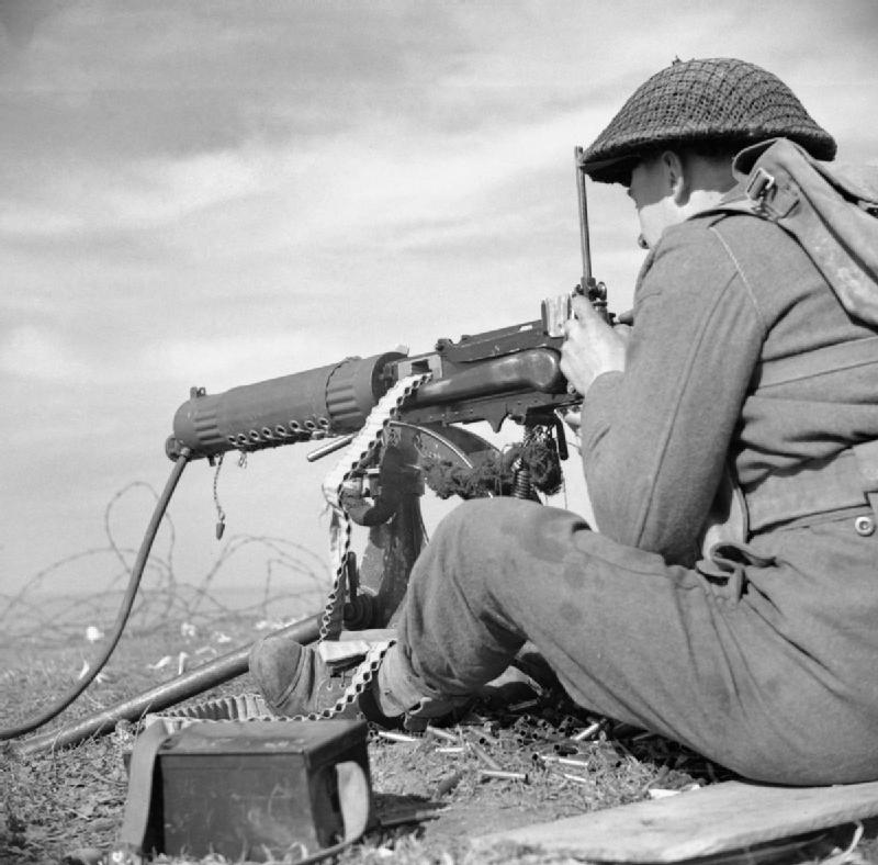 A Vickers machine gun