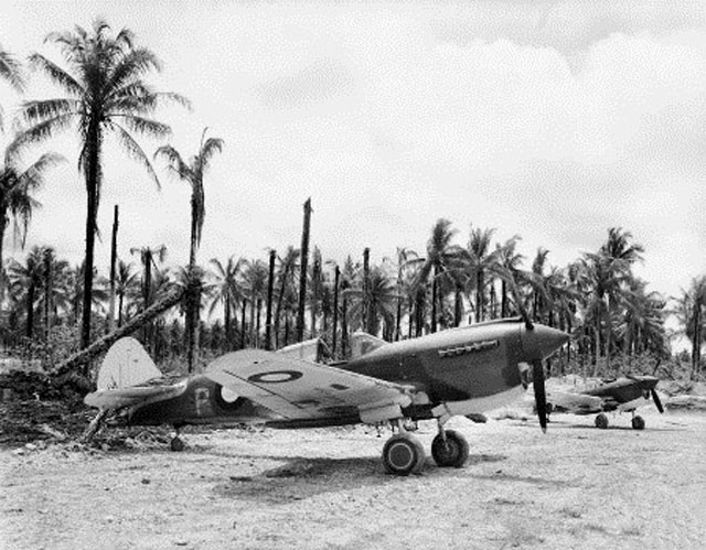 RAAF Kittyhawks on Momote Airstrip