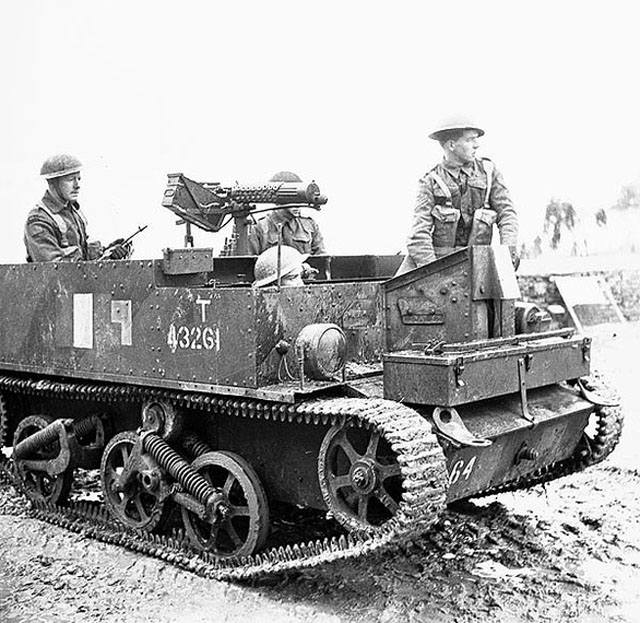 Universal Carrier Equipped with a Vickers Machine Gun