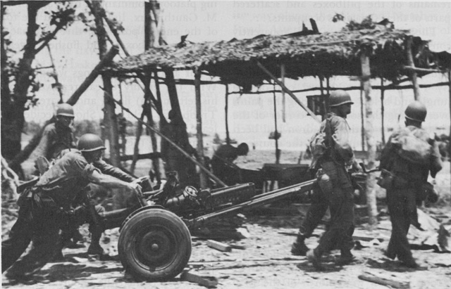 Moving a 38-mm Anti-tank Gun