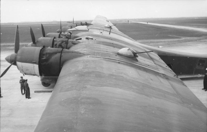 Looking Across the Wingspan of a Messerschmitt Me 323