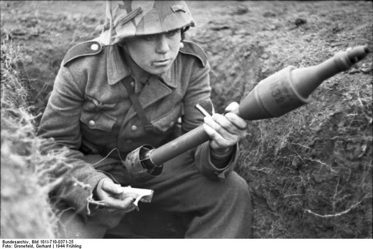 German Soldier with an  <i>'Ofenrohr' / 'Panzerschreck'</i>