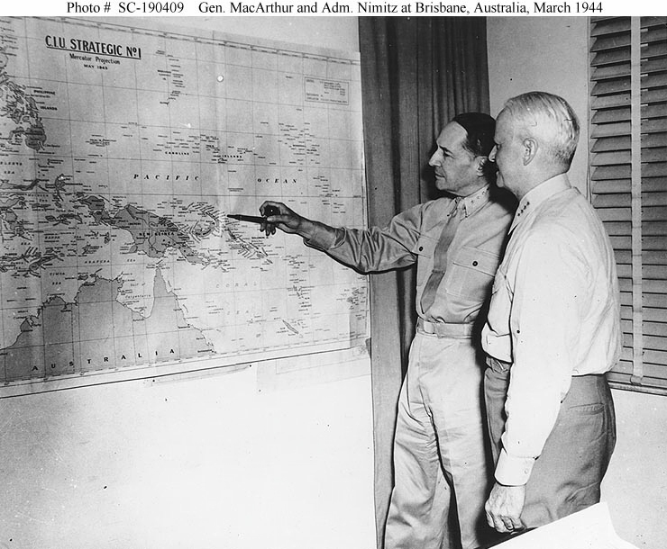 MacArthur and Nimitz in Brisbane