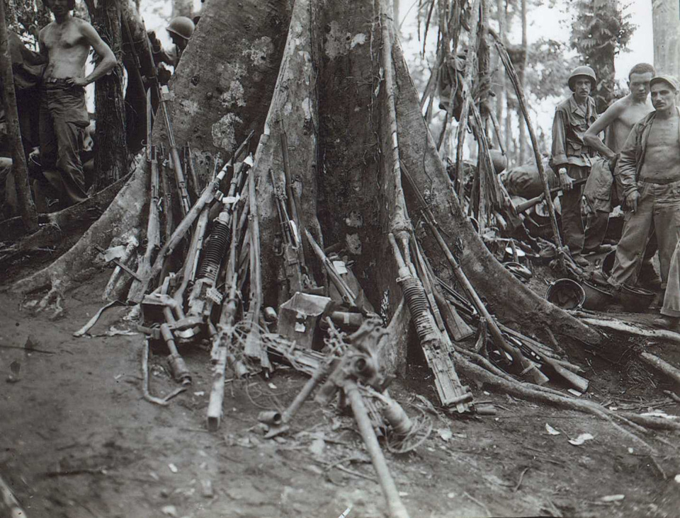 Collected Japanese Weapons on Bougainville