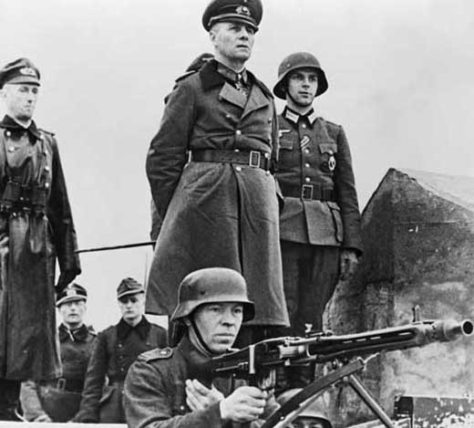 Erwin Rommel inspecting the Atlantic Sea Wall