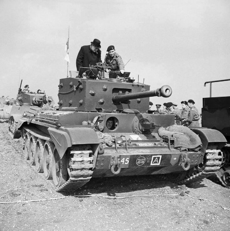 Churchill Inspects a Cromwell Tank