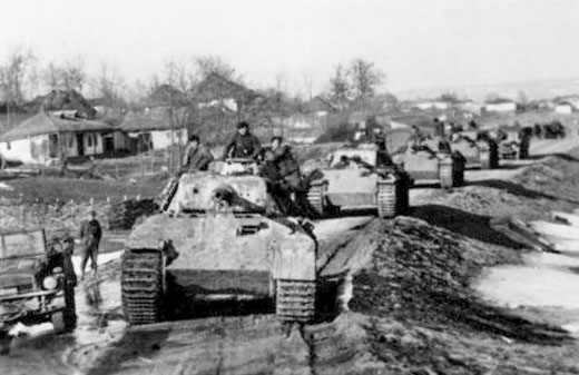 Vehicles and Panther tanks