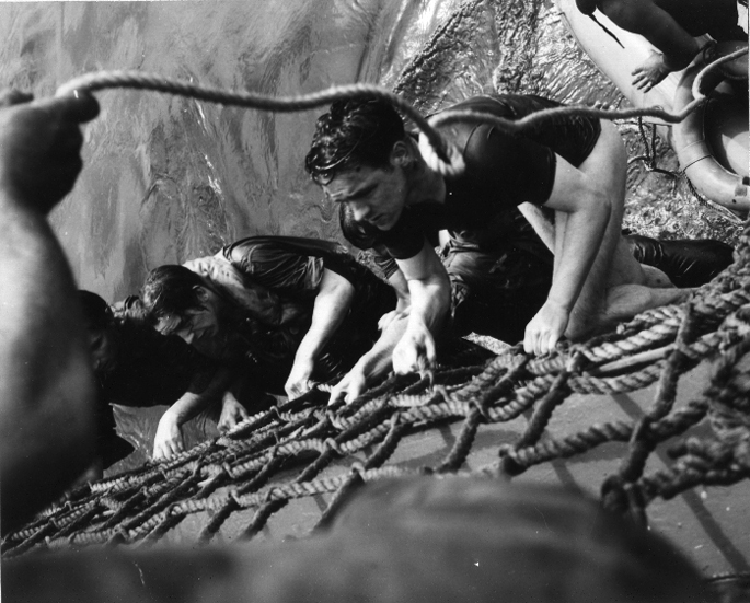 <i>U-515</i> crewmen climb aboard