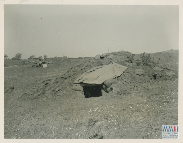 Antiaircraft battery area in Anzio