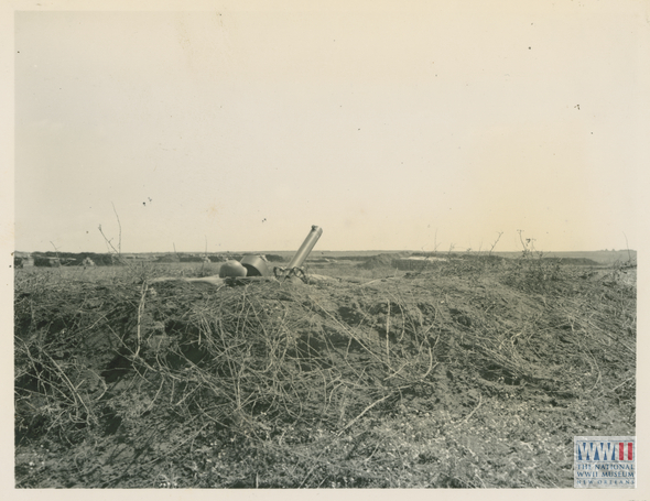 Antiaircraft gun at Anzio