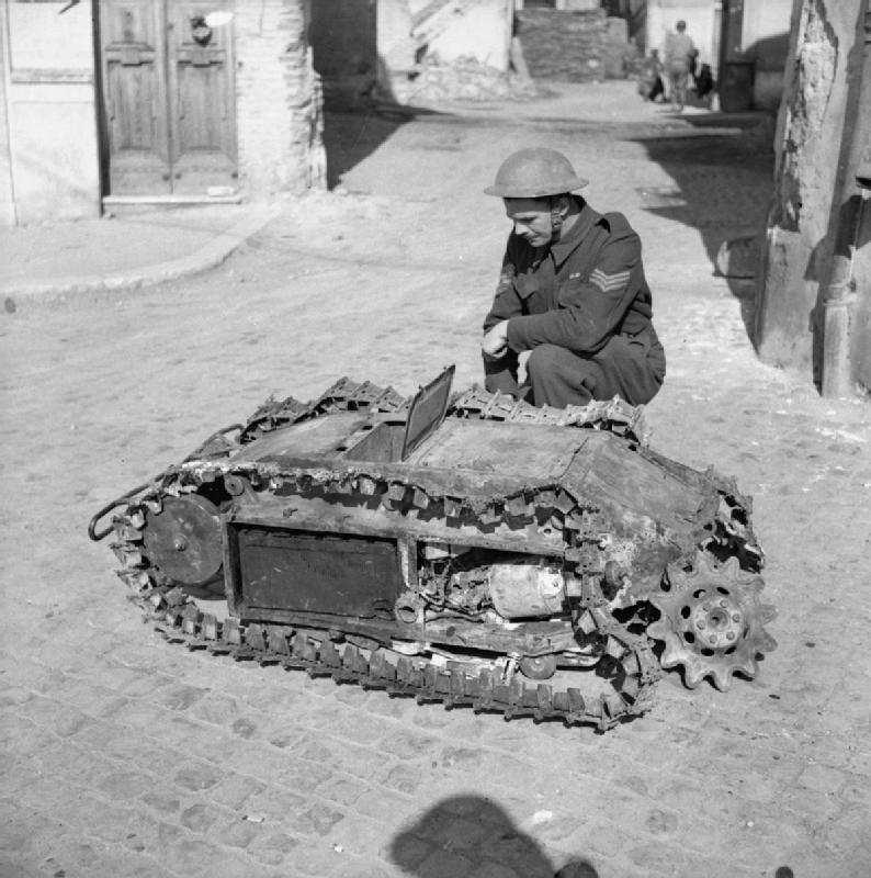 a captured German Goliath