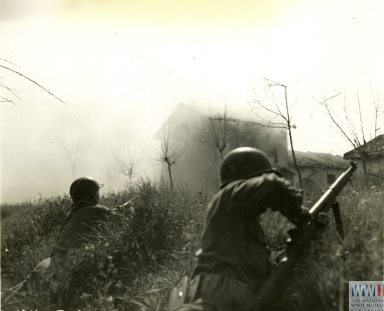 US patrol fires on German position